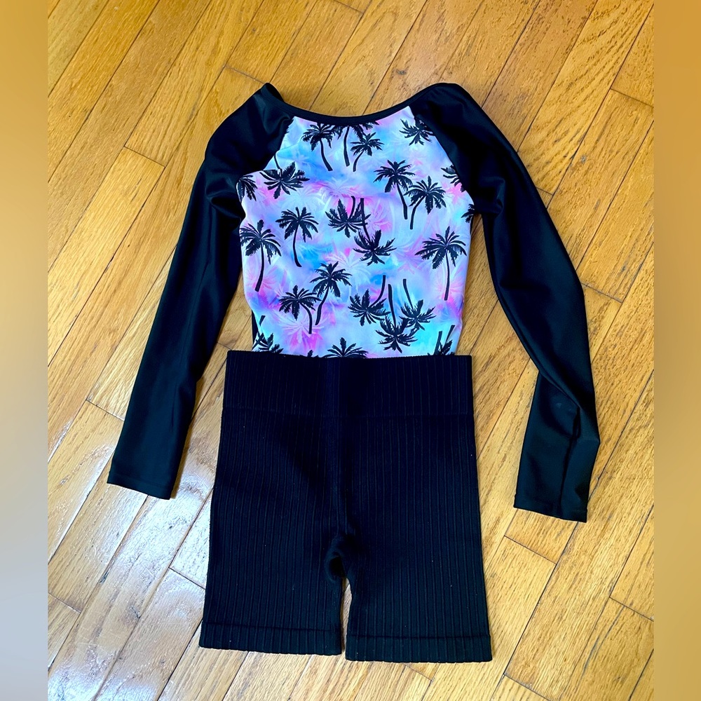 Kids Art Class 2 piece Set Leotard and Shorts